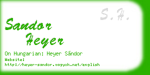 sandor heyer business card