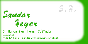 sandor heyer business card
